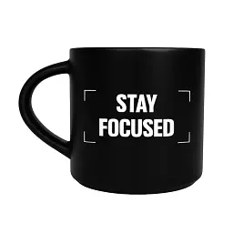 Чашка «Stay focused» чорна
