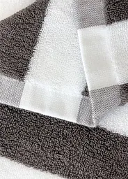 Рушник бавовна махра  Lovely Svi для пляжу, басейна, ванної, готелю, SPA, саун, XL (75 x150 см) Біло - сірий - мініатюра 3