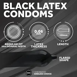 Презерватив - EXS Black Latex Condom 1 шт 81240002947 104687 - мініатюра 2