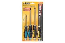 Набір ударних викруток Mastertool PH2 x PH3 x SL6 x SL8 (у наборі 4 шт.) 40-1154 - мініатюра 6