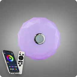 Люстра світлодіодна 517 Dlight RGB з пультом і колонкою 80Вт Білий (02157) - мініатюра 4