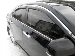 Дефлектори вікон вітровики Benke для Toyota Corolla 06-13 E140 / E150 Хром Молдинг Із Нержавіючої Сталі 3D