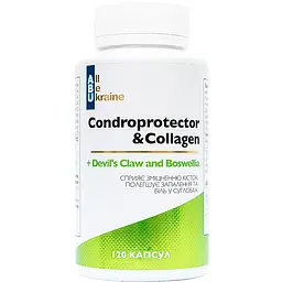 Комплекс All be Ukraine Condroprotector & Collagen для здоров'я суглобів 120 капсул (ABU-02024)