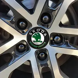Ковпак колеса Skoda зелений логотип 65 мм пластик 1 шт OEM 3B7601171 (ковпачок, заглушка диска) - мініатюра 2