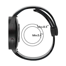 Ремінець для Samsung Galaxy Watch 4 44mm - чорно-сірий ширина кріплення 20мм силікон Watchbands Cls-color (W31-0WB10289017) - мініатюра 5