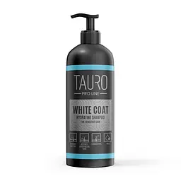 Увлажнюючий шампунь Tauro Pro Line для собак і котів з білою шерстю White Coat Hydrating Shampoo 1000 мл