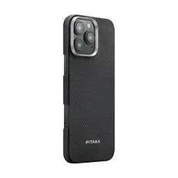 Карбоновий чохол Pitaka Ultra-Slim Case Black/Grey Twill для iPhone 16 Pro Max (KI1601PMA) - мініатюра 2