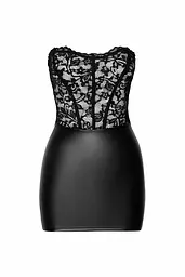 Сукня Noir Handmade F300 Solace, XXL, мереживо, корсетний верх, шнурівка ззаду, спідниця міні під латекс - мініатюра 6