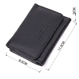 Шкіряний лаконічний гаманець для жінок ST Leather 22506 чорний - мініатюра 7