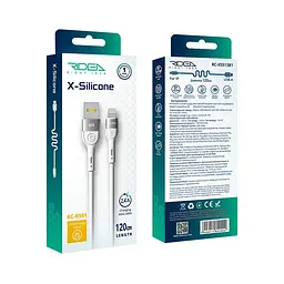 Кабель для зарядки USB Ridea RC-XS51 X-Silicone USB-Lightning 12W 5V/2.4A 1.2 м Белый - миниатюра 3