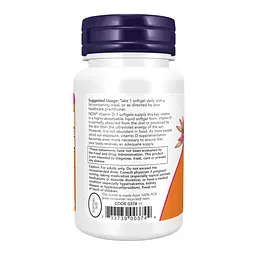Вітаміни Now Foods Vitamin D-3 5000 мг 30 капсул - мініатюра 3
