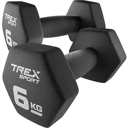 Гантелі для фітнесу неопренові TREX Sport TX-060VD 2x6кг
