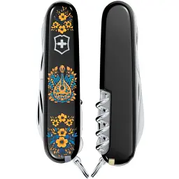Ніж Victorinox Huntsman Ukraine 91мм,15функ,чорн ,Українські мотиви - мініатюра 4