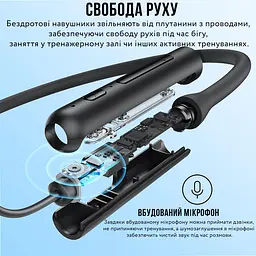 Бездротові вакуумні навушники для спорту SPORT Чорні - мініатюра 9