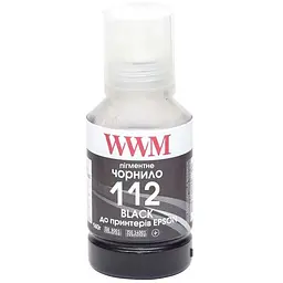Чорнило WWM Epson L11160/6490 №112 140г Black pigmented (E112BP)