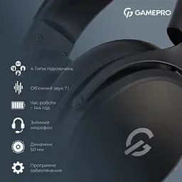 Ігрова гарнітура Gamepro Asgard Skadi бездротова (HSW191B) - мініатюра 7