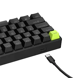 Ігрова магнітна дротова клавіатура Royal Kludge RK C61 / Mint Switch / Black - мініатюра 7