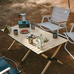 Розкладний стіл Naturehike CNK2300JU010 розмір M, алюміній, бежевий - мініатюра 3