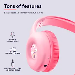 Навушники Trust Nouna Kids Wireless Pink (25274) - мініатюра 5