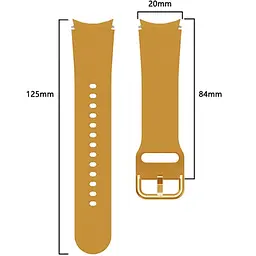 Ремінець силіконовий BeWatch Samsung Galaxy Watch 4/5/Pro SoftTouch Жовтий (0139307) - мініатюра 6