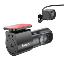 Відеореєстратор Hoco DV8 2K display hidden driving recorder (with rear camera) Black (6942007623384)