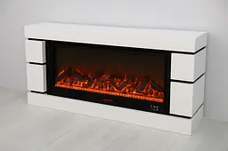 Електричний камін Logos Long 158 1500Вт Bluetooth звук потріскування дров White (10080142) - мініатюра 3
