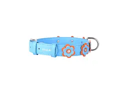 Нашийник для тварин Collar GLAMOUR з оздобленням "Аплікація" Ш 35 мм Д 46-60 см блакитний (35042)