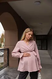 Блуза для вагітних та годуючих Toscana L (46) Lullababe Пудровий - мініатюра 2