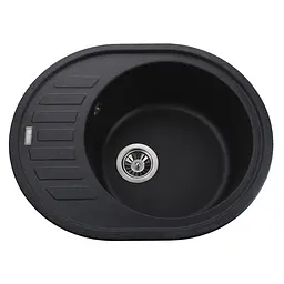 Гранітна мийка Globus Lux Arno графіт 620x500 мм А0001, Графит