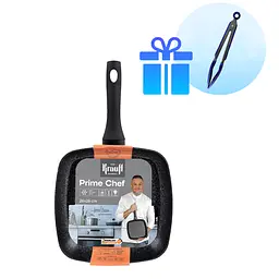 Сковорода-гриль Krauff Prime Chef 26х26 см + щипці Galaxy Krauff - мініатюра 9