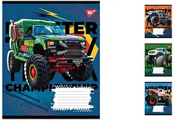 
Зошити учнівські 12 аркушів лінія. 1В Monster truck championship, 25 шт. в упаковці
