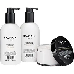 Набор для ухода за волосами Balmain Moisturizing Care Set New Formula: шампунь 300 мл + кондиционер 300 мл + маска 200 мл