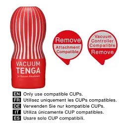 Вакуумна насадка Tenga VACUUM MAX + мастурбатор Vacuum Cup - мініатюра 7