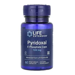 Вітамін B6 100 мг Life Extension (Pyridoxal 5'-Phosphate Caps) - 60 веганських капсул