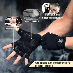 Рукавички для фітнесу Power System PS-2200, Blue - M - мініатюра 8