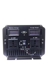 Перетворювач напруги Power Inverter Wimpex WX-3100 UPS з зарядкою інвертор чиста синусоїда LED дисплей 12 Вт 220 Вт Синій 3000 Вт - мініатюра 2