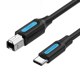 Кабель Vention 0.5м Type-C - USB Type-B 2.0 5V/2A 480 Мбіт/с USB-C на USB-B для Принтера Чорний (CQUBD)