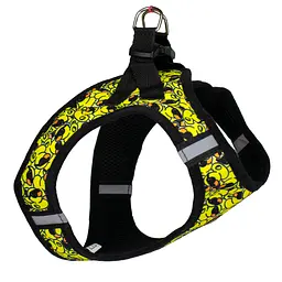 Шлея для собак малих порід Agility нейлонова зі світловідбивними елементами XS 255-280 мм жовта з принтом качки - мініатюра 3