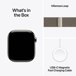 Смарт-годинник Apple Watch Series 11 GPS + Cellular 42mm Natural Tit. Case w. Natural Milanese Loop (MF8P4) - мініатюра 4