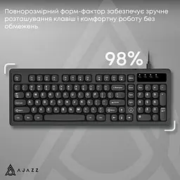 Клавіатура Ajazz AF98 USB UA Black (AF98-B) - мініатюра 8