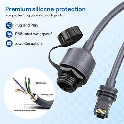 Адаптер перехідник EDUP EP-SK0085 для Starlink Gen 3 SPX на RJ45 водонепроникний (19213) - мініатюра 6