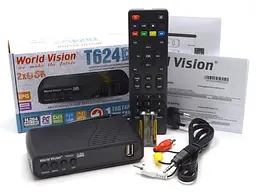 Ефірний Т2 цифровий ресивер World Vision T624D2 - мініатюра 3