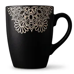 Чашка керамічна для чаю та кави Limited Edition KORA 330 мл чорна (JH1471-5)