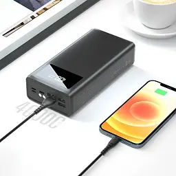 Універсальна мобільна батарея XO PR124 40000 mAh (Black) - мініатюра 6