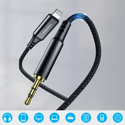 Кабель мультимедійний Lightning to 3.5mm M 2.0m Choetech (AUX009) - мініатюра 2