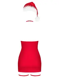 Еротичний костюм Obsessive Kissmas S/M червоний - мініатюра 6