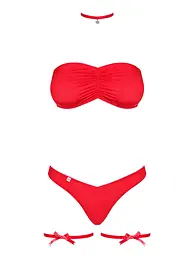 Комплект білизни Obsessive Kissmas L/XL червоний - мініатюра 5