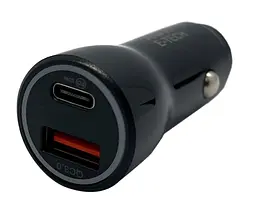 Автомобільний зарядний пристрій XON UniLink Type-C 38W (Type-C PD20 + QC3.0) Black (CU1A1C38WB 3456)