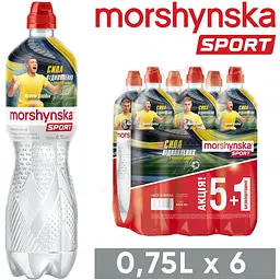 Упаковка мінеральної води Моршинська Спорт негазована 9 л (0.75 л x 12 шт.) - мініатюра 6