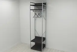 Шафа Гардероб Уні секція 2 серії Конект Ferrum-decor 220x60x50см Сірий метал ДСП Венге Магія 32 мм (FRD-104540) - мініатюра 6